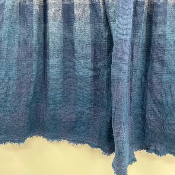 Free People Hey There Sunrise Button Down Gingham Sleeveless Shirt Blue M - Picture 13 of 15